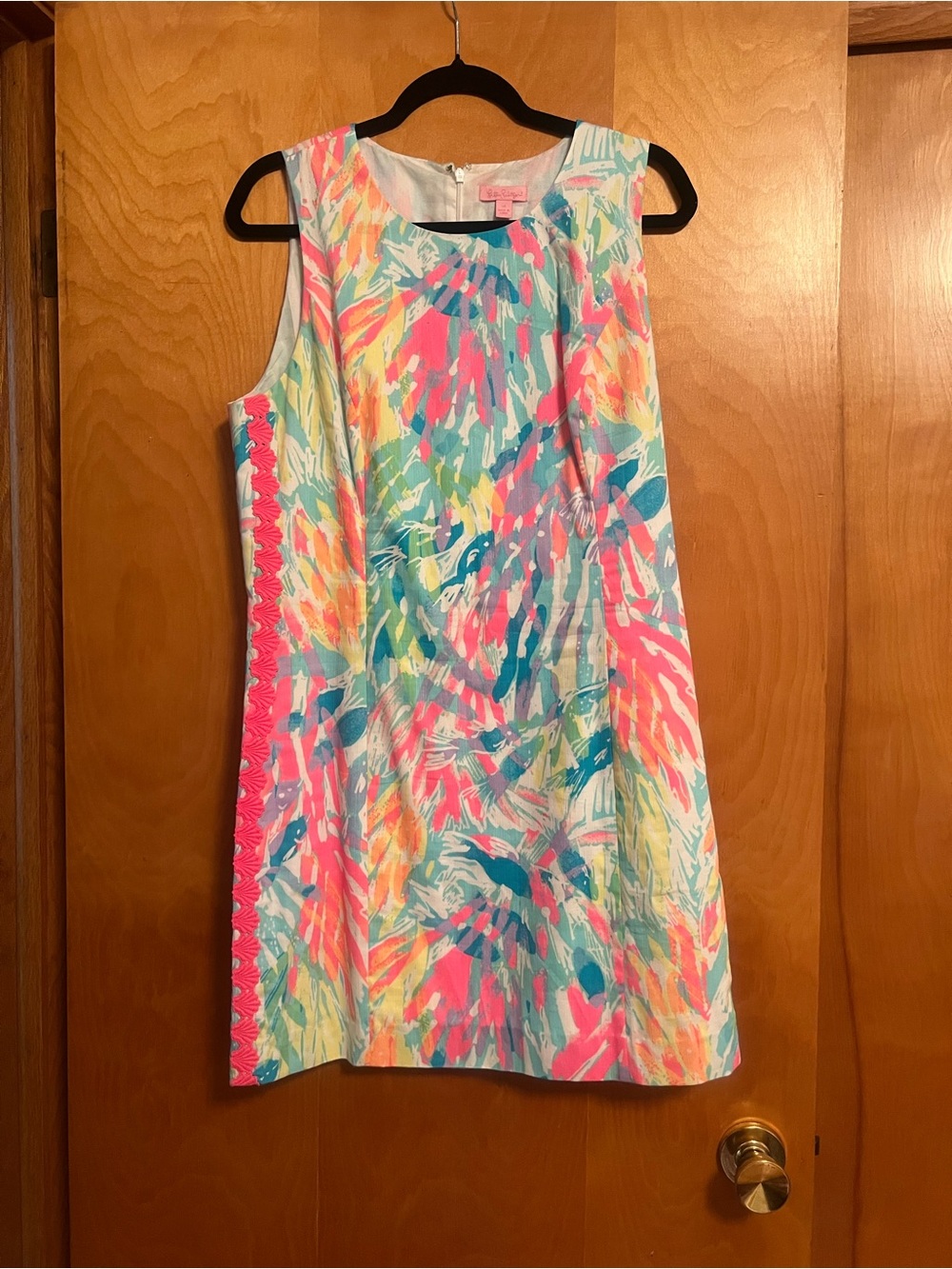 Lilly Pulitzer Neon Palm Print Shift Dress - Sparkling Sands